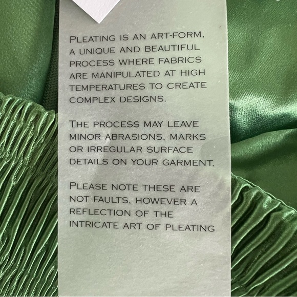 L'IDÉE Aurore Pleated Satin Strapless Midi Dress in Sea Green NWT - Picture 8 of 10